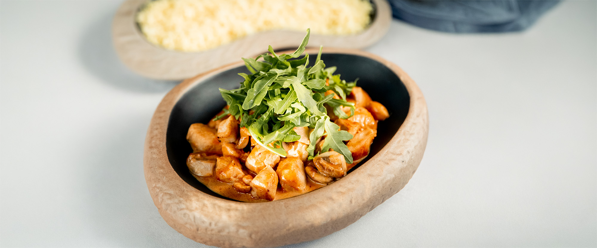 Sahniges Hähnchengeschnetzeltes mit Reis