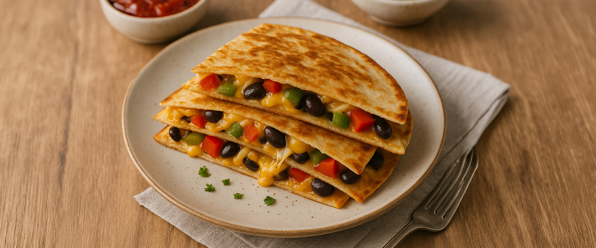 Quesadillas mit Käse &amp; Gemüse